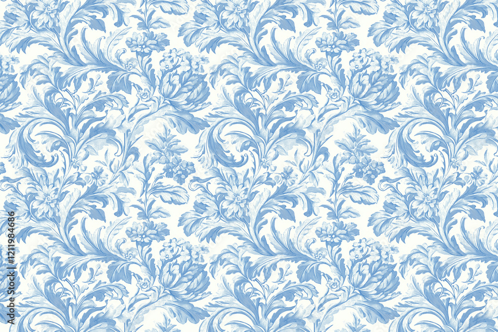 Poster floral toile tapestry pattern. vintage botanical wallpaper pattern. background image. created with g
