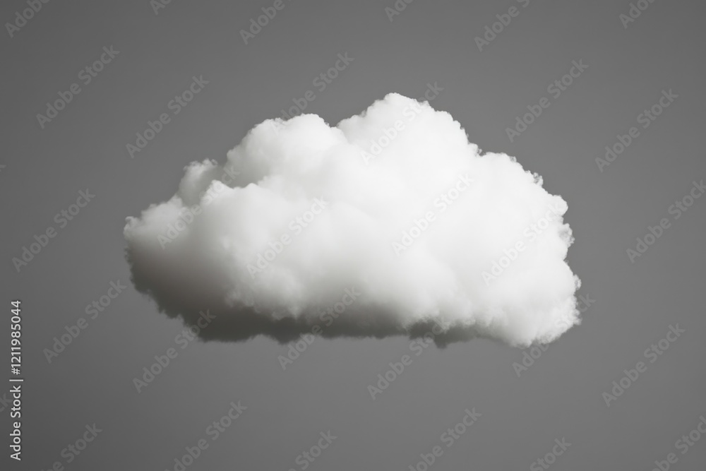 Poster a white cloud floats gently through the air, perfect for use in weather or atmospheric scenes