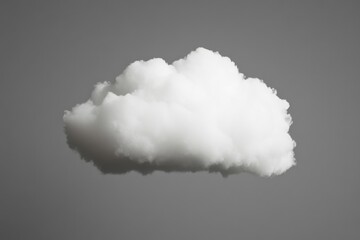 A white cloud floats gently through the air, perfect for use in weather or atmospheric scenes
