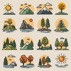 Obraz premium set of icons