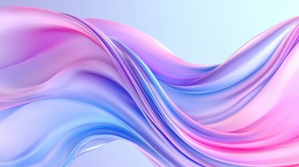 Fototapeta premium Abstract Wave Background in Soft Pastel Colors, Flowing and Dynamic Design with Light Blue, Pink, and Purple Hues for Creative Projects and Modern Artwork