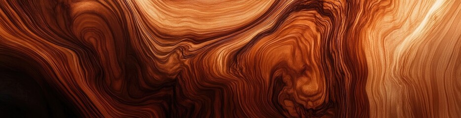 A close-up of the polished surface of walnut wood, showcasing its rich grain and natural beauty