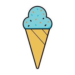 Ice Cream Cone with Sprinkles