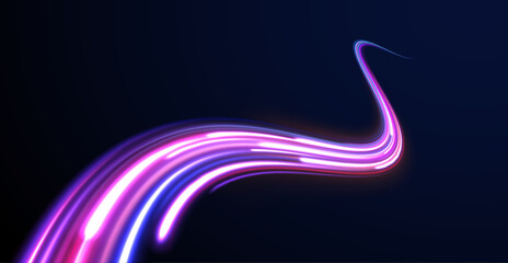 Iight background, speed, wavy, swirl,curve,speedy,vector. Abstract background rotational border lines. Neon stripes in the form of drill, turns and swirl.