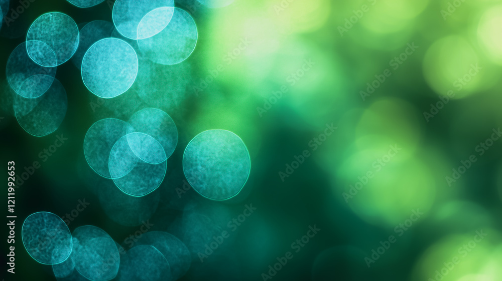 Poster abstract green and blue bokeh background: a captivating abstract background featuring a soft, dreamy
