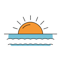 Sunset Over the Ocean