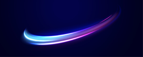 Neon color glowing lines background, Glowing wave swirl, impulse cable lines. High-speed light trails effect. Futuristic dynamic motion technology. Png, neon, line, blur, beam, ray, abstract, energy, 