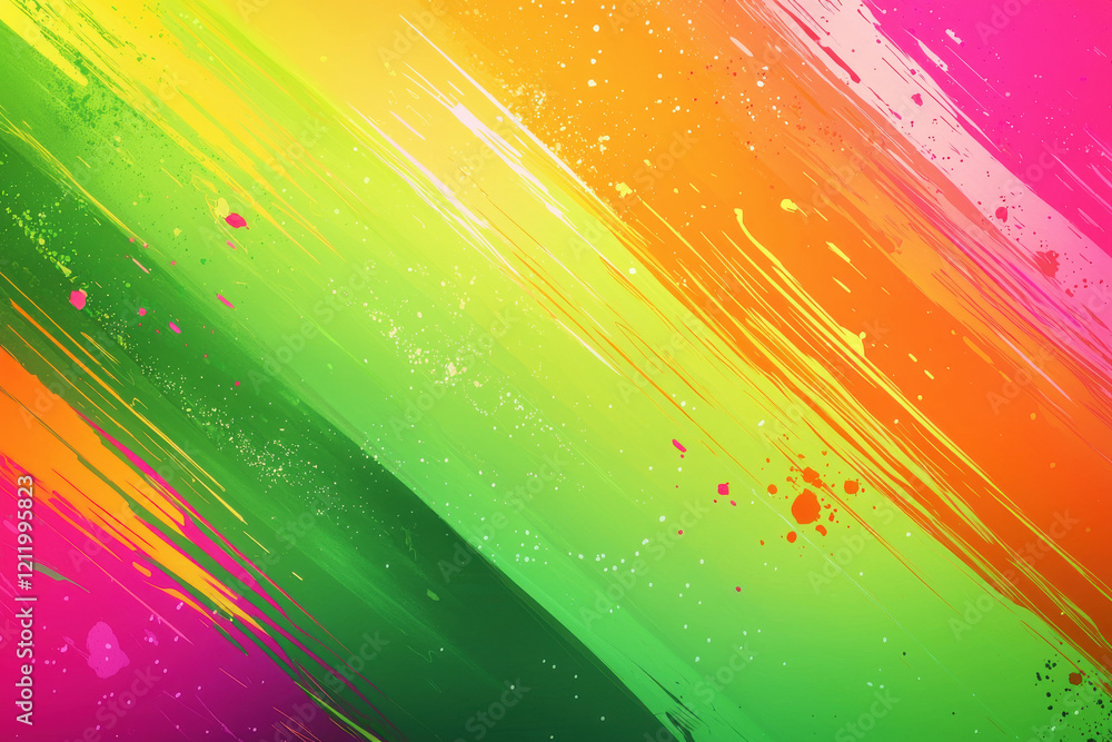 Poster vibrant abstract gradient background featuring dynamic neon colors in energetic composition and high