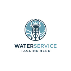 water service solution  logo design inspiration 