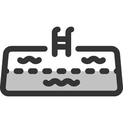 Simple vector icon swimming pool