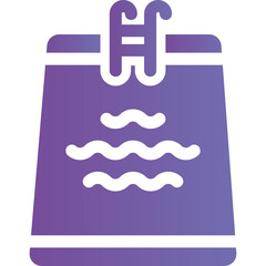 Simple vector icon swimming pool
