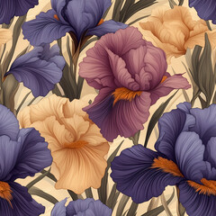 A seamless pattern designed in an Eastern style, Seamless design allows for a perfectly continuous pattern with no visible seams.