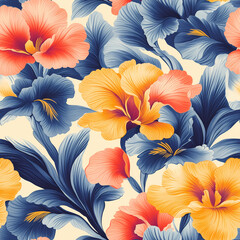 A seamless pattern designed in an Eastern style, Seamless design allows for a perfectly continuous pattern with no visible seams.