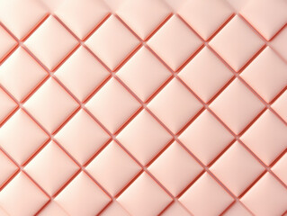 Fototapeta premium Soft pink diamond pattern background with 3D quilted texture