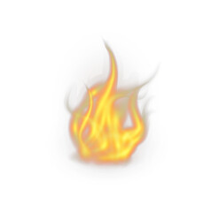 Fire flames isolated on transparent background. Fire flame png bundle, movement of fire flames.