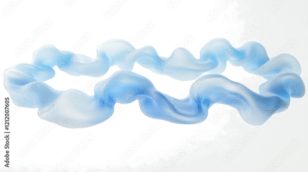 Aufkleber undulating water waves in a clear underwater setting generative ai