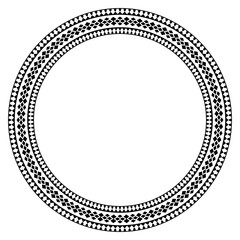 Vintage frame border ornament vector. Ethnic seamless round pattern. Mandala Floral Baroque. Classic antique ornate element. Decorative border for frame, textile, fabric, rug, tattoo, ceramic.