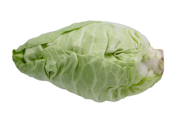 Fototapeta premium Green cabbage isolated on transparent background (PNG File)