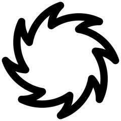 Neubrutalist shape. Editable stroke vector icon.