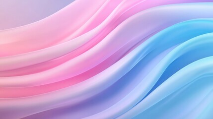 Fototapeta premium Soft Pastel Waves of Colorful Fabric Flowing in Different Shades of Pink and Blue Creating a Dreamy Background for Artistic Designs and Creative Projects