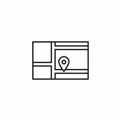 Location map navigation pointer icon vector sign