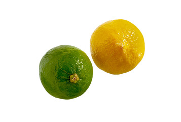 Lime, lemon  citrus fruit.