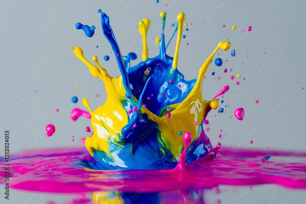 Fototapete Vibrant colorful background with a textured pattern, blending gradients and abstract designs, perfect for creative projects.

