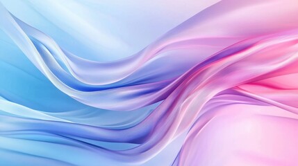 Fototapeta premium Soft Flowing Abstract Textile Pattern with Gradient Hues of Blue and Pink Creating a Calm and Serene Atmosphere for Background Design and Creative Projects