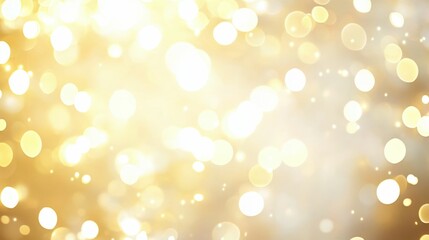 Abstract golden bokeh background with soft sparkling light effects
