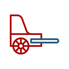 Ancient Wheelbarrow Icon Design