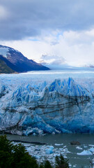 Vertical image of  View of Perito Moreno Glacier, Los Glaciares National Park, Argentina