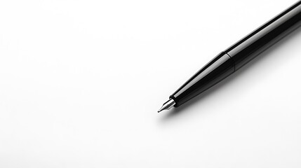 Naklejka premium Black pen isolated on white background
