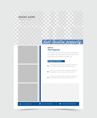 Modern minimalist house for sale flyer design template, Brochure design, cover modern layout, Annual report, Poster, vector illustration template