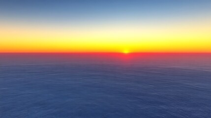 Obraz premium Serene Sunset Over Calm Ocean Waters