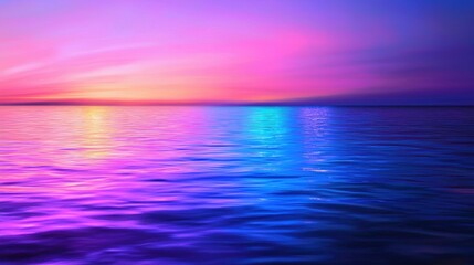 Obraz premium Tranquil sunset reflection over calm ocean waters coastal location photography serene environment landscape view nature inspiration