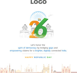 26 January Republic Day post design template for Sosalmedia corporate style