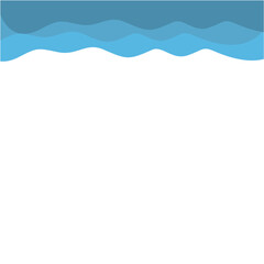 Blue Top Wave Border