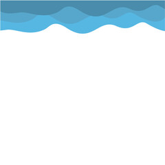 Blue Top Wave Border