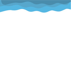 Blue Top Wave Border