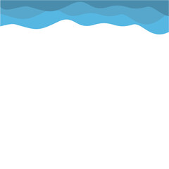 Blue Top Wave Border