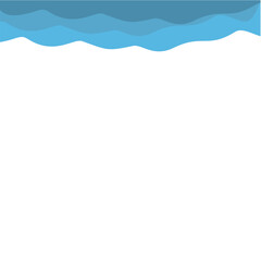 Blue Top Wave Border
