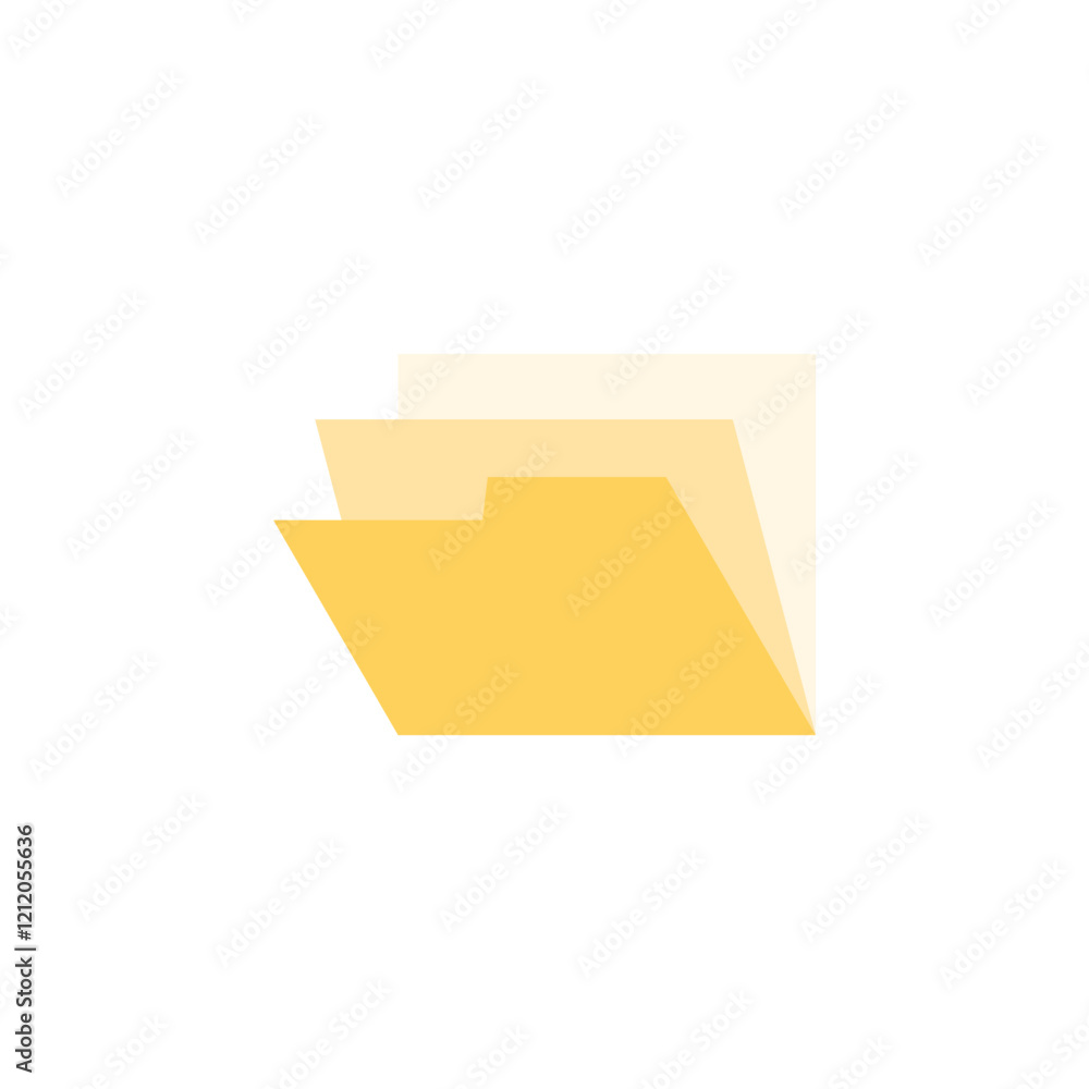 Poster file folder icon. open folder icon design template.