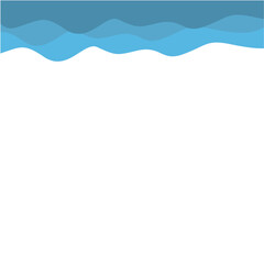Blue Top Wave Border