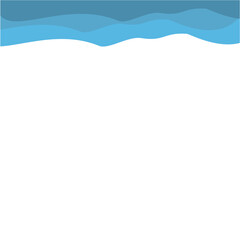 Obraz premium Blue Top Wave Border