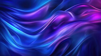 Obraz premium Colorful Abstract Waves Flowing in Shades of Blue, Purple, and Pink, Creating a Dreamlike and Energetic Atmosphere for Creative Projects and Designs