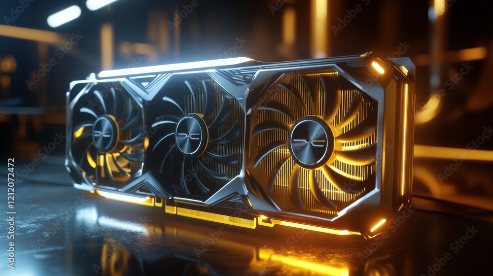 Poster a realistic photography of nvidia's gpu and number with '190' wrote, simple design, white background
