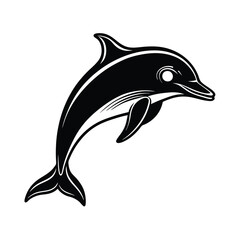 dolphin isolated on white background vactor illustration