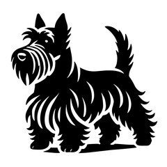 Scottish Terrier Dog Illustration.
