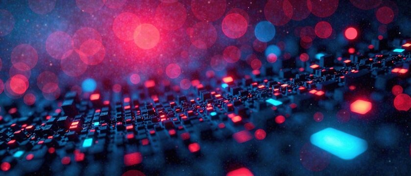 Glitch Art AI Background - Digital Pixel Noise