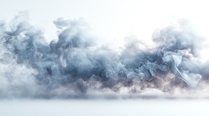 Ethereal smoke swirling gracefully in a light atmosphere, creating a mystical and serene backdrop